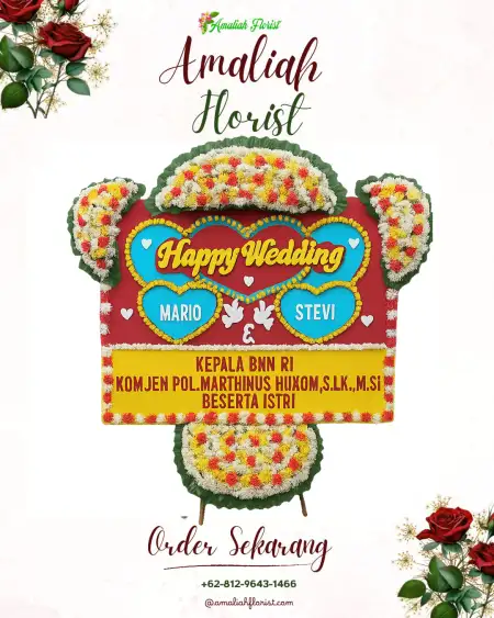 Papan Bunga Pernikahan Gemblegan